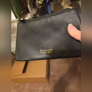 Juicy Couture Black Wristlet with Gold Logo Like New